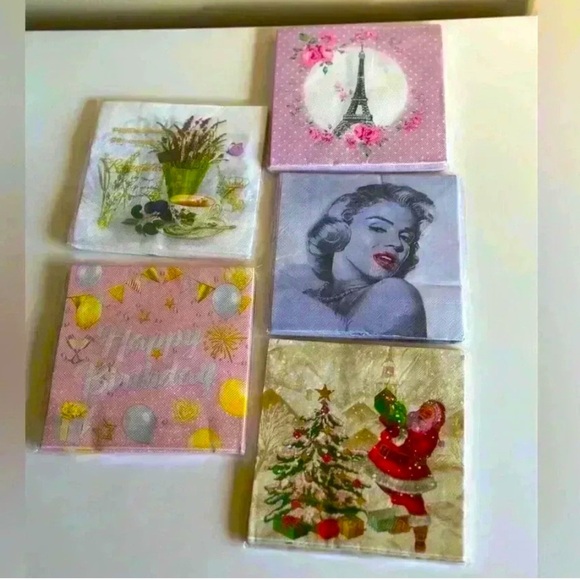 NEW Color Napkins/Printed Tissues/Fashion Tissues x 220pcs - Picture 16 of 16